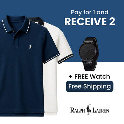 RL Premium Polo Shirt – Buy 1, Get 1 Free + FREE Premium Wristwatch